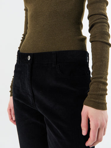 Toteme - Straight Cord Trousers in Black
