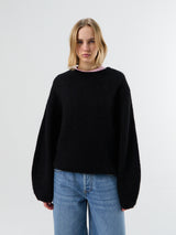 Toteme - Mohair Blend Rib Knit in Black