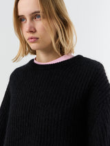 Toteme - Mohair Blend Rib Knit in Black