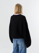 Toteme - Mohair Blend Rib Knit in Black