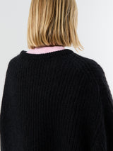Toteme - Mohair Blend Rib Knit in Black