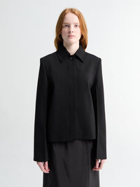 TOTEME - Boxy Twill Jacket in Black