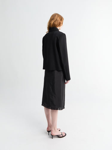 Toteme - Boxy Twill Jacket in Black