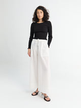 TOTEME - Wide Summer Trousers in White