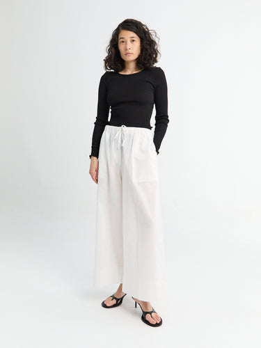 TOTEME - Wide Summer Trousers in White