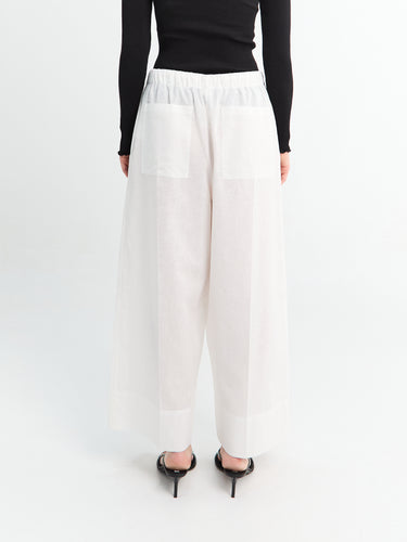 TOTEME - Wide Summer Trousers in White