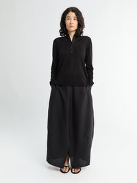 TOTEME - Wool Silk Skirt in Black