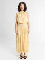 TOTEME - Soft Gathered Dress in Champagne