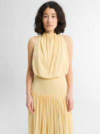 TOTEME - Soft Gathered Dress in Champagne
