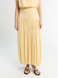TOTEME - Soft Gathered Dress in Champagne