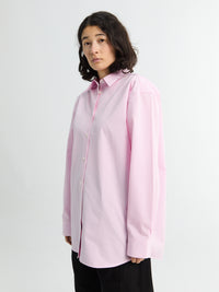 TOTEME - Classic Tumbled Striped Shirt in White Bloom