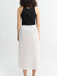 TOTEME - Belted Pleated Skirt in White