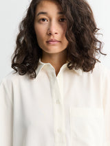 TOTEME - Fluid Polo Shirt in Ecru