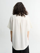 TOTEME - Fluid Polo Shirt in Ecru