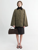 Toteme - T-lock Suede Top Handle Bag in Brown