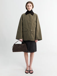 TOTEME - T-lock Suede Top Handle Bag in Brown