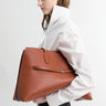 TOTEME - Graind Leather Lounge Tote Bag in Sienna