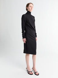 TOTEME - Twist Dress in Black