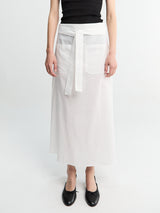 TOTEME - Tie Waist Skirt in White