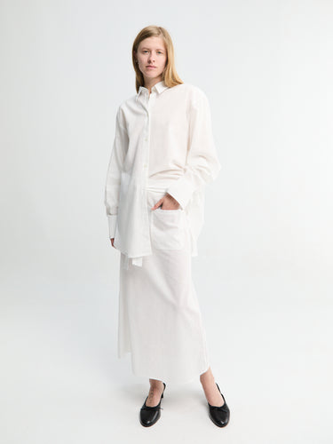 TOTEME - Tie Waist Skirt in White