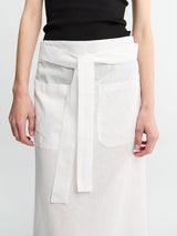 TOTEME - Tie Waist Skirt in White