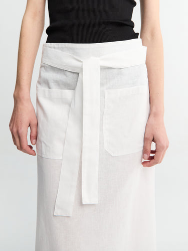 TOTEME - Tie Waist Skirt in White