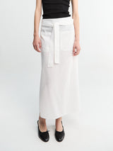 TOTEME - Tie Waist Skirt in White
