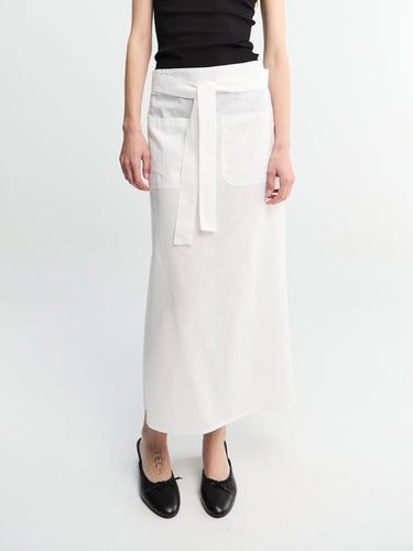 TOTEME - Tie Waist Skirt in White