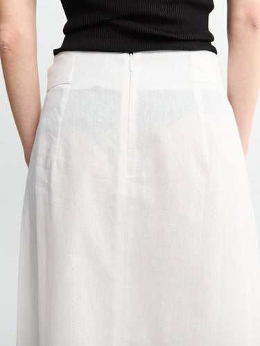 TOTEME - Tie Waist Skirt in White