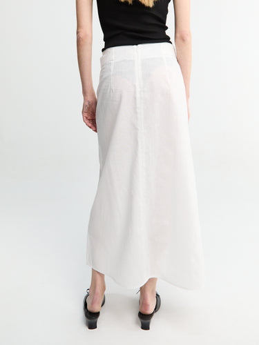 TOTEME - Tie Waist Skirt in White