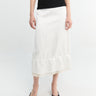 TOTEME - Layered Satin Skirt in Off-White
