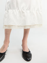 TOTEME - Layered Satin Skirt in Off-White