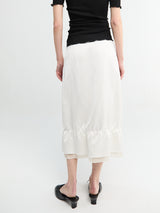 TOTEME - Layered Satin Skirt in Off-White