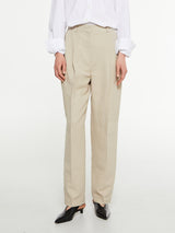 TOTEME - Double-Pleated Tailored Trousers in Sand