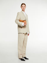 TOTEME - Double-Pleated Tailored Trousers in Sand