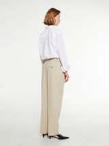 TOTEME - Double-Pleated Tailored Trousers in Sand