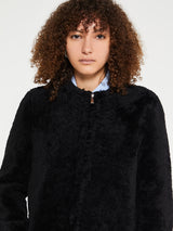 TOTEME - Zipped Teddy Shearling Jacket in Black