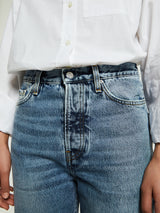 TOTEME - Twisted Seam Denim Full Length in Worn Blue