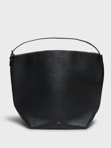 TOTEME - Belted Tote Bag in Black grain