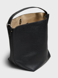 TOTEME - Belted Tote Bag in Black grain