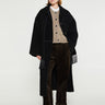 TOTEME - Embroidered Scarf Coat in Black