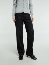TOTEME - Twisted Seam Denim Full Length in Faded Black