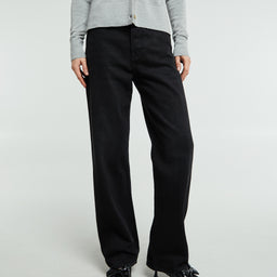 TOTEME - Twisted Seam Denim Full Length in Faded Black