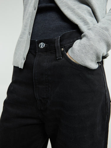 TOTEME - Twisted Seam Denim Full Length in Faded Black