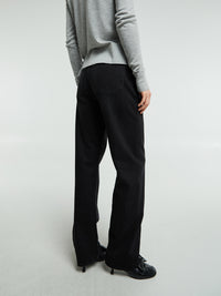 TOTEME - Twisted Seam Denim Full Length in Faded Black