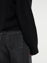 TOTEME - V-Neck Wool Cashmere Knit in Black