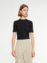 TOTEME - Classic Rib T-Shirt in Black