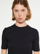 TOTEME - Classic Rib T-Shirt in Black