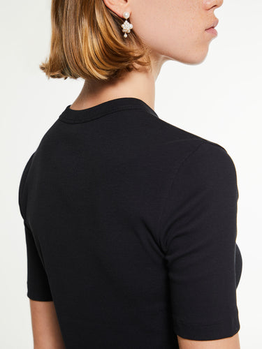 TOTEME - Classic Rib T-Shirt in Black
