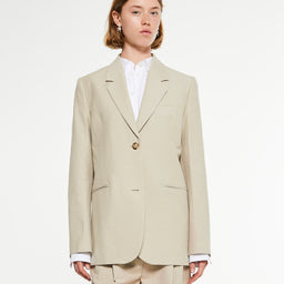Tailored Suit Jacket in Sand